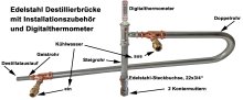 (Bild für) Edelstahl-Leistungskühler, 105 cm Kühllänge, mit selbstdichtender Edelstahlbuchse